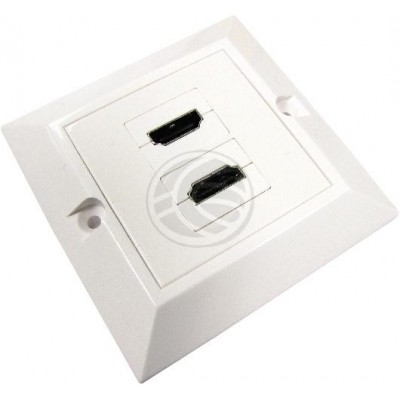 CAJA EMPOTRAR 2 CONECTORES HDMI H DOBLE H.CODO