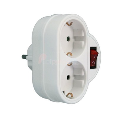 BASE 2 TOMAS SCHUKO INTERRUPTOR 12A 250V
