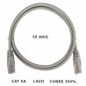 LATIGUILLO UTP CAT.6A 0,5M GRIS COBRE LSZH