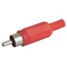 CONECTOR RCA MACHO PLASTICO ROJO